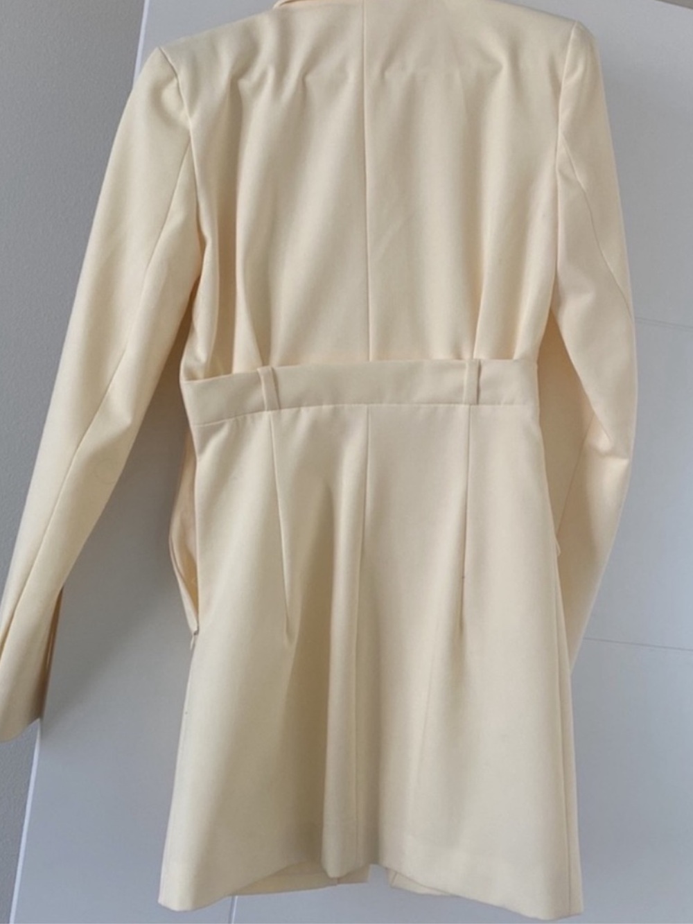 Zara Yellow Butter Cream Women's Tailored Blazer Dress - Picture 3 of 5
